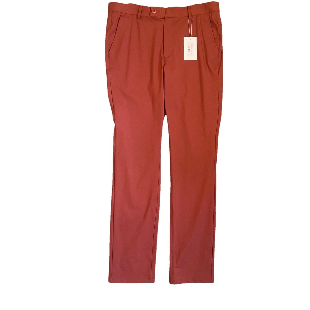 Boston Scott Golf Men's 34x33 Merlot Red Sport Performance Tech Pants NWT$125